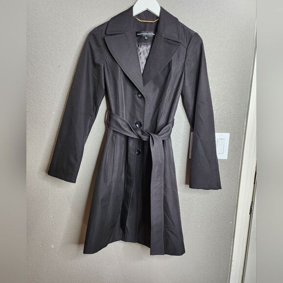 Ellen Tracy Collection black trench coat - Picture 1 of 7